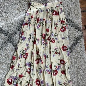 Mid length floral skirt